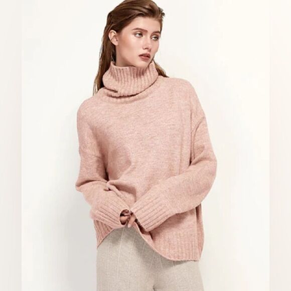 Aerie Mauve Cowl Neck Sweater Size M - Picture 1 of 5